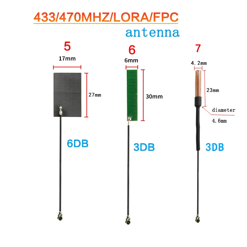 LoRa модуль антенны с высоким коэффициентом усиления 3-8dBi 433 МГц Встроенный pcb антенный кабель 10 см fpc Весенняя антенна RG1.13 470 МГц патч-антенна ... LoRa модуль антенны с высоким коэффициентом усиления 3-8dBi 433 МГц Встроенный pcb антенный кабель 10 см fpc Весенняя антенна RG1.13 470 МГц патч-антенна ...