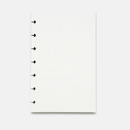80 шт. B6 Грибное отверстие Свободная-лист заправка горизонтальная линия/точечная матрица Съемная запасная бумага B6 свободная-лист книга внутренняя страница - Цвет: dot matrix