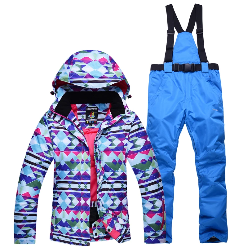 Женский лыжный костюм, комплект для сноубординга, женская зимняя куртка, брюки, водонепроницаемый Зимний спортивный костюм для женщин, лыжная куртка, женские зимние штаны