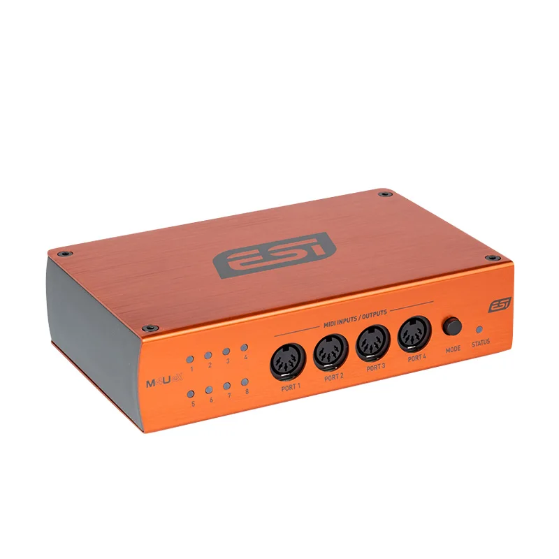 ESI M4U eX 8포트 USB 3.1 Gen 1 MIDI 인터페이스 (USB 허브 포함), 고성능 USB 3.0 MIDI (자동 I/O 감지 기능 탑재)