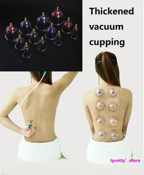 

High quality 12pcs/set medical vacuum plastic cupping with suction pump suction therapy device herapy kit body relaxation health