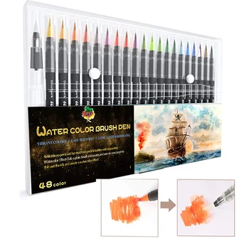 

72Color Nontoxic Flexible Brush Pen Tips Watercolor Markers Painting Drawing art markers
