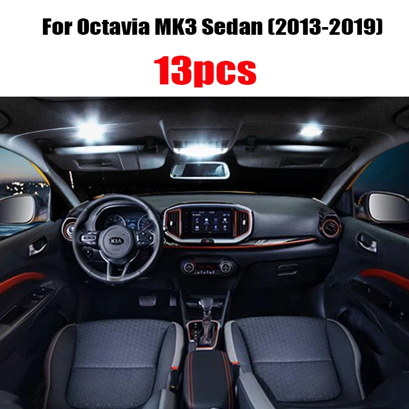 Для Skoda Octavia 1 2 3 MK1 MK2 MK3 Sedan Combi белые автомобильные аксессуары Canbus светодиодный