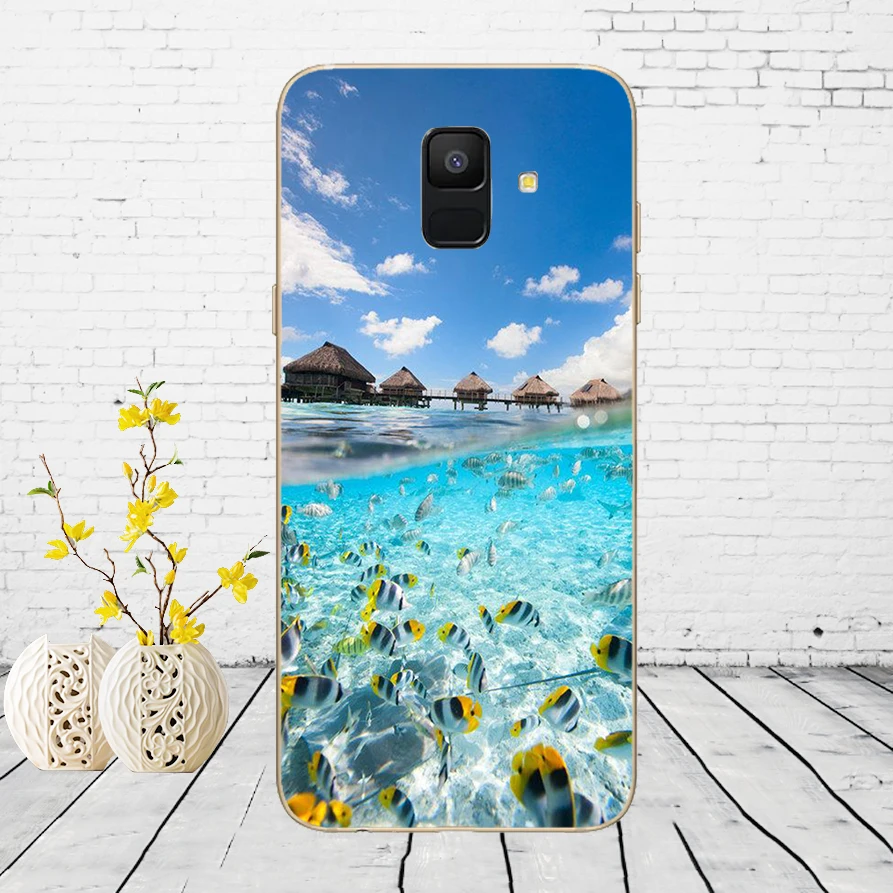 A23 Силиконовый чехол для телефона samsung Galaxy A6 Dual SIM SM A600 A600F мягкая ТПУ задняя крышка для samsung A6 Plus A605 A605F - Цвет: A23