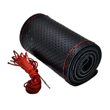 

Car With Cover Steering Wheel Cover Microfiber Leather Steering Wheel Cover