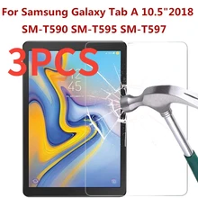 3PCS Tempered Glass For Samsung Galaxy Tab A 10.5 Inch Protective Film SM-T590 T595 T597 Anti Fingerprint Glass Screen Protector