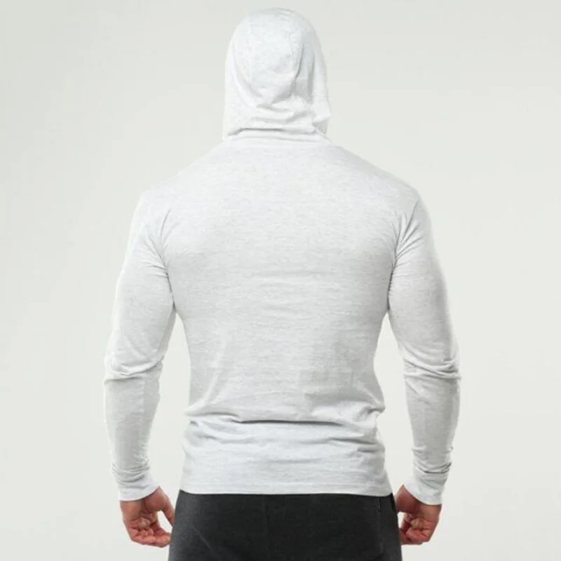 Bodybuilding T-Shirt Men New Autumn Fitness Long Sleeve Hooded T Shirt Men Brand Just Gym Hoody Fashion Slim Fit Cotton Tee Tops