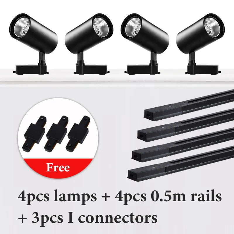

Led Track Light Set Aluminum Track Lights Rails 12W 20W 30W 40W Led Spot Light Rail Light Lamp for Home Shop Track Lighting