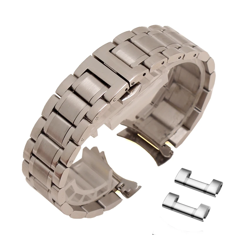 Premium Stainless Steel Curved End Watchband Strap