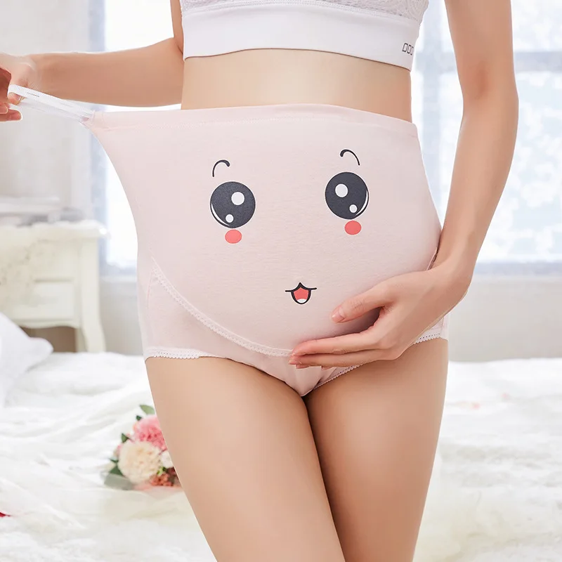 Pregnancy Maternity Panties Women Cotton Adjustable Underwear For Pregnant Knickers Cartoon Cute Underpants  Maternity Underwear
