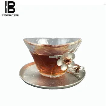 

Creative Heat Resistant Glass Tea Cup Japanese Style Transparent Small Teacups Kung Fu Tea Set Master Cup Handmade Teaware Decor