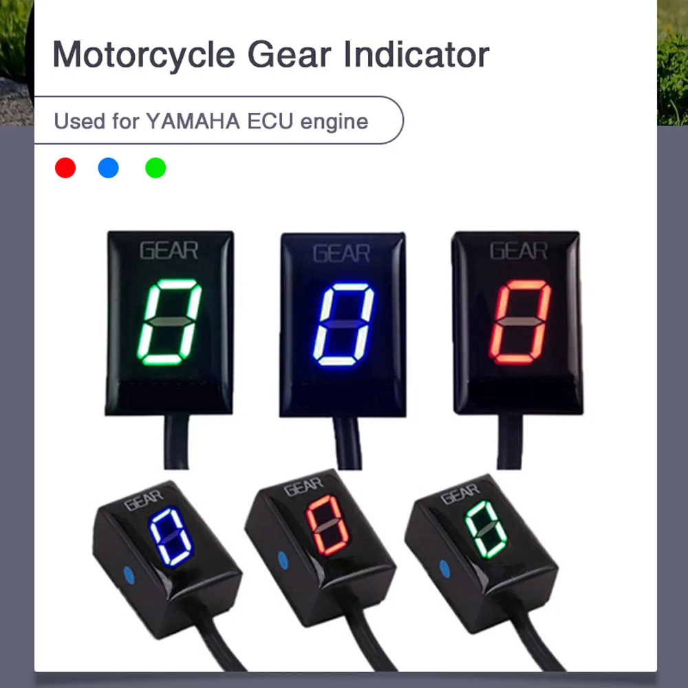 Motorcycle Gear Indicator Counter 16 Lever Speed Waterproof Led Display Ecu Plug & Play For