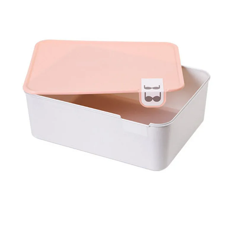 Бытовая пластиковая коробка для хранения нижнего белья с отметкой отсек для шкафа Органайзер с крышкой для нижнего белья Носки Органайзер для бюстгальтера - Цвет: 1 with cover