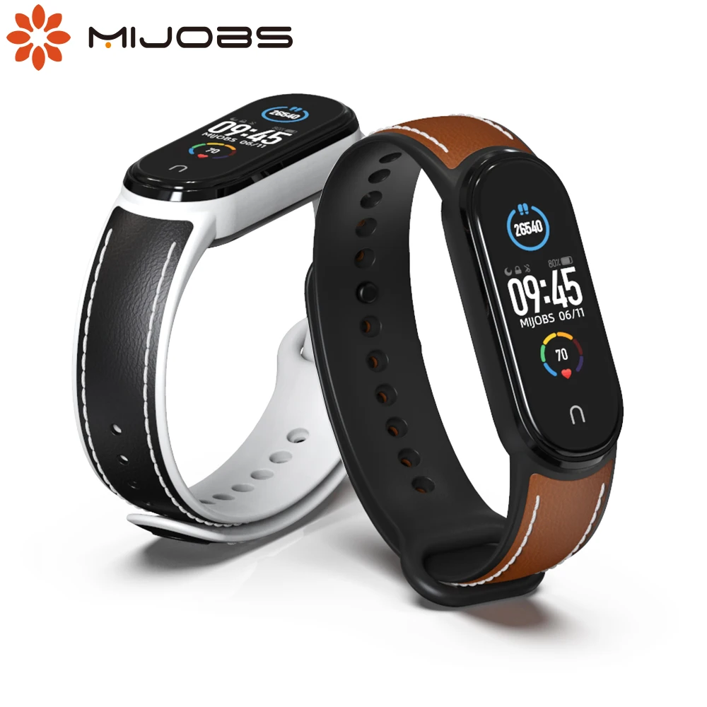 New Style Strap For Mi Band 6 5 Strap Genuine Leather For Xiaomi Mi Band 5  Bracelet Wristband Correa Xiomi Miband 5 Replacement - Smart Accessories -  AliExpress
