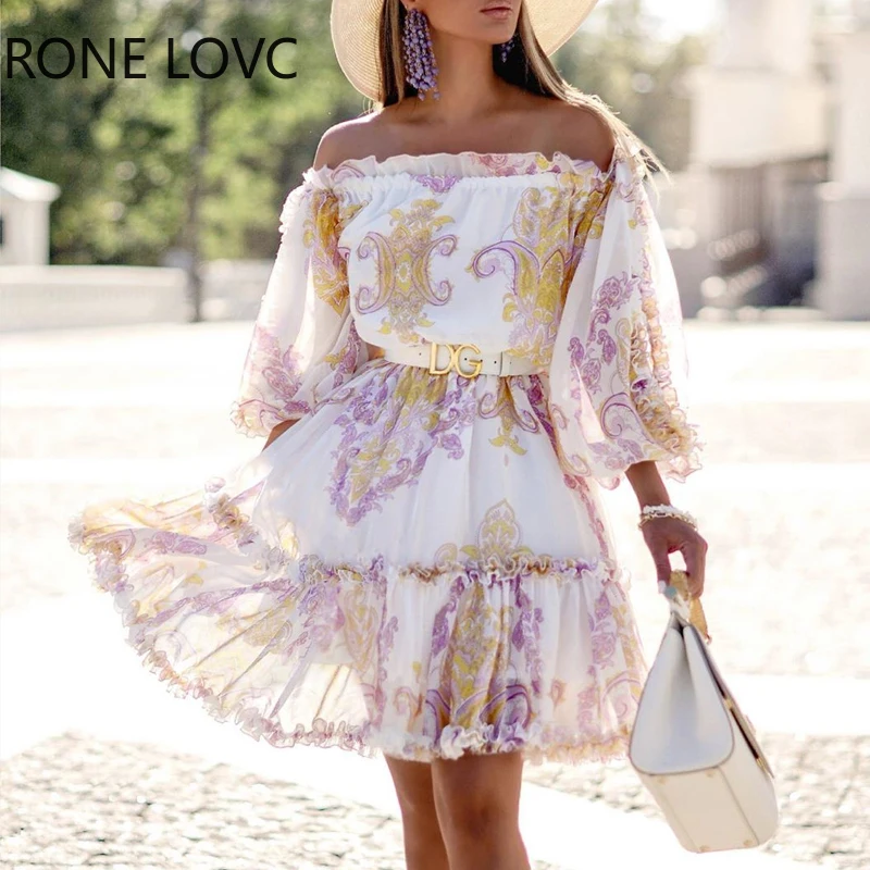 Женское платье с длинными рукавами и принтом элегантное модное шикарное