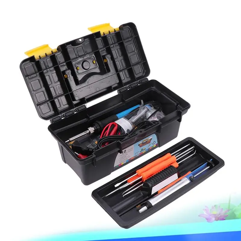 WINOMO 1 Set Of Electric Soldering Iron Kit Screwdriver Tweezers Tin Wire Desoldering Welding Repair Tools With EU Plug