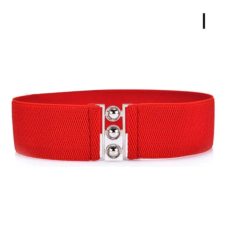 plus size belts Women Simple Elastic Wide Waist Belt Riem Slimming Red White Belt Female Retro Lady Belts For Women Waistband Women Accessories elastic belt womens