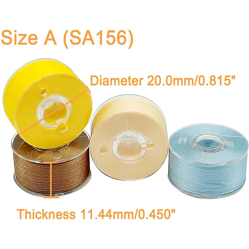 60wt Pre-wound Bobbin Thread Embroidery Machine Bobbin Thread 25PCS /box  Size L - AliExpress