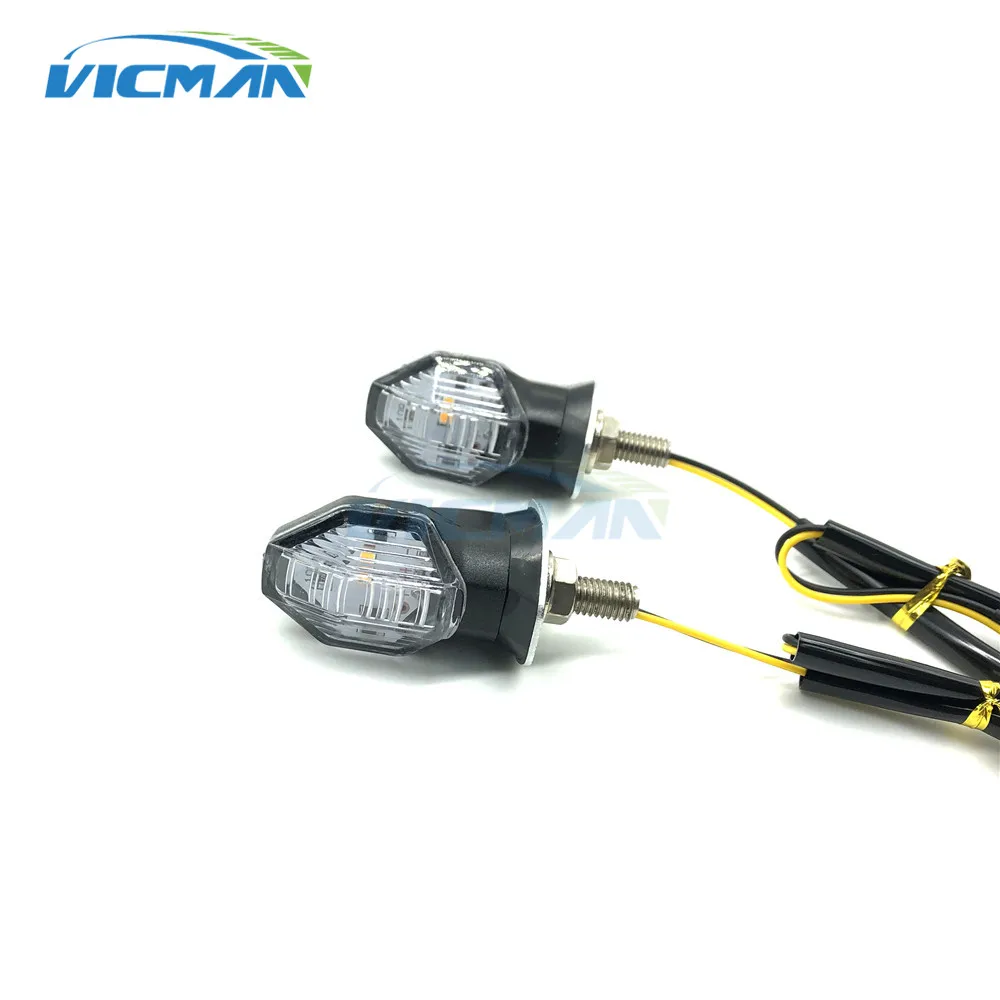 

Universal Motorcycle Mini LED Turn Signal Indicators Light Amber Blinker LED Super Bright Lamp DRL Taillights For Turn Lamp