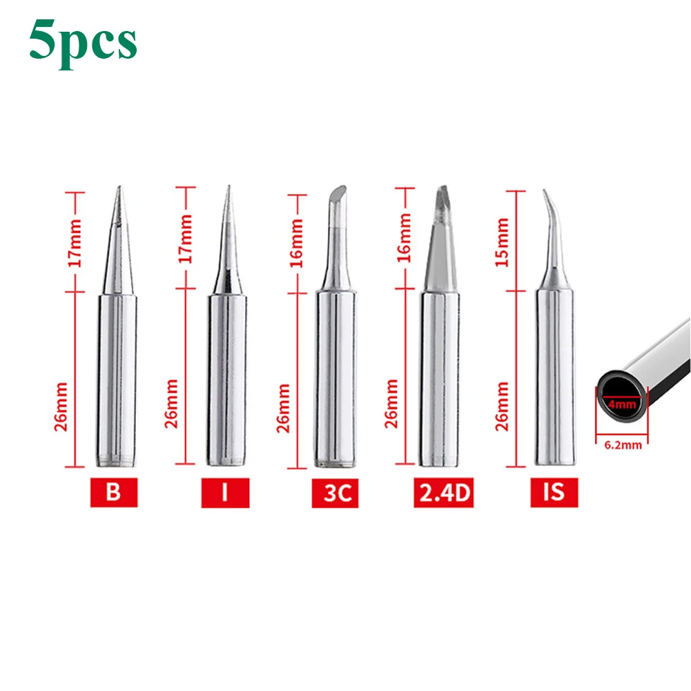 5Pcs 900M-T-I 900M-T-B Solder Iron Station Tool  Sharp Soldering Iron Head Set Inside Hot Bare  Electric Soldering Iron Tip star wars welding helmet Welding & Soldering Supplies