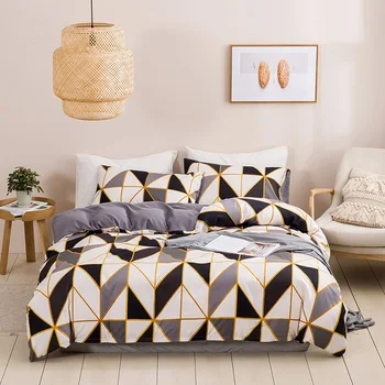 

Plaid Bedding Set With Pillowcase Duvet Cover Sets Home Textile Bed Linen Sheets Single Double Queen King Size Quilt Covers
