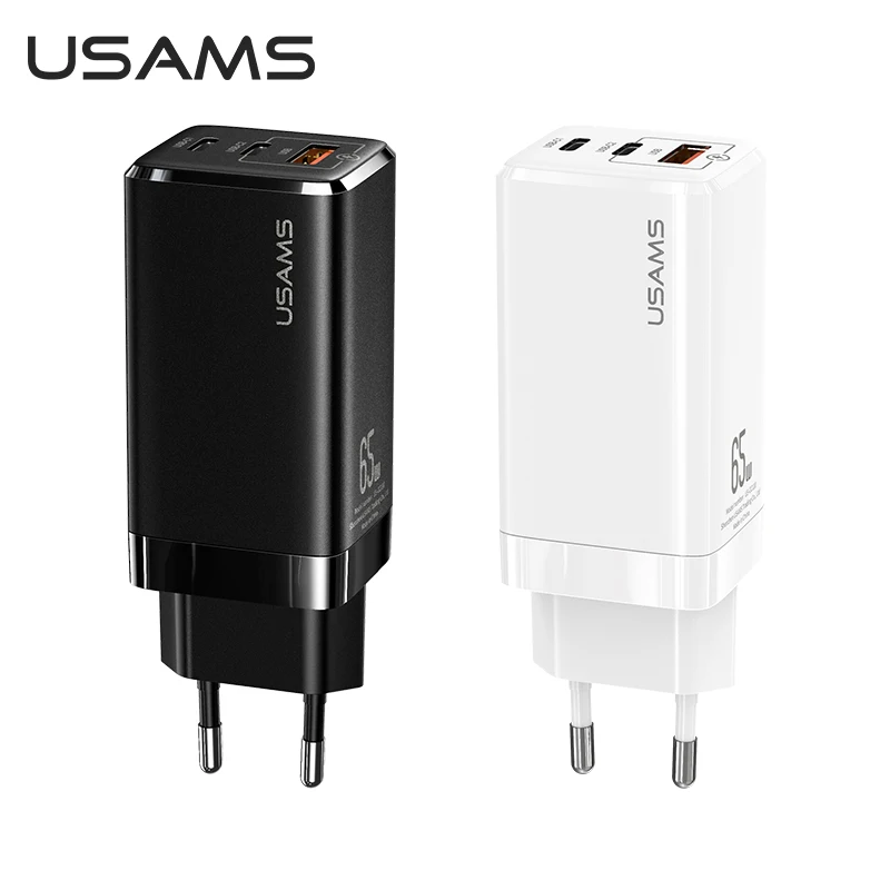 USAMS GaN Charger 65W For iPhone Quick Charge Type