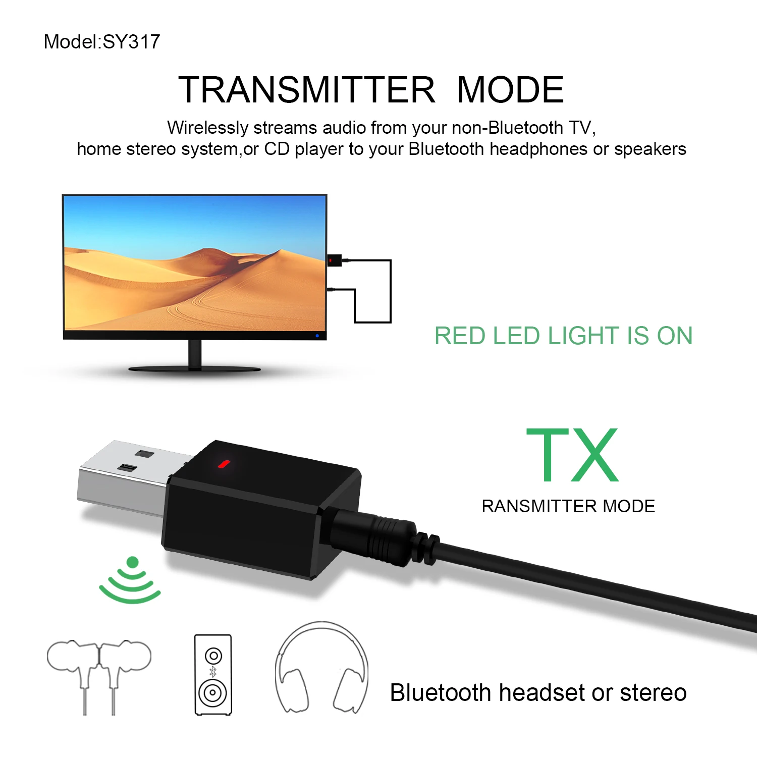 GOOJODOQ Bluetooth 5,0 адаптер hdmi передатчик и приемник беспроводной ключ USB 2-в-1 для ПК ТВ автомобиля Bluetooth Музыка Аудио дома Динамик