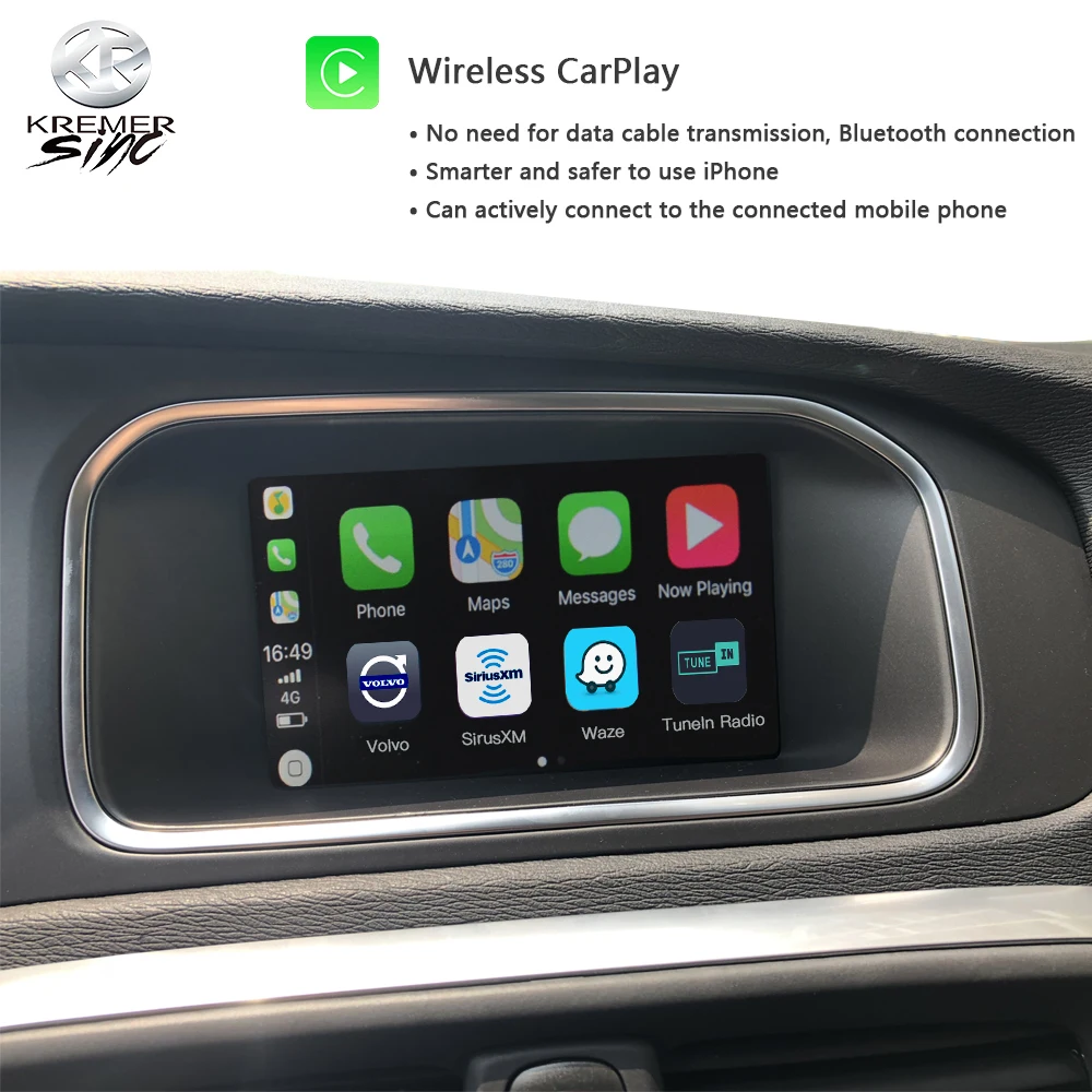 Беспроводная Автомобильная модернизированная коробка CarPlay Android для Volvo iSmart Auto XC70