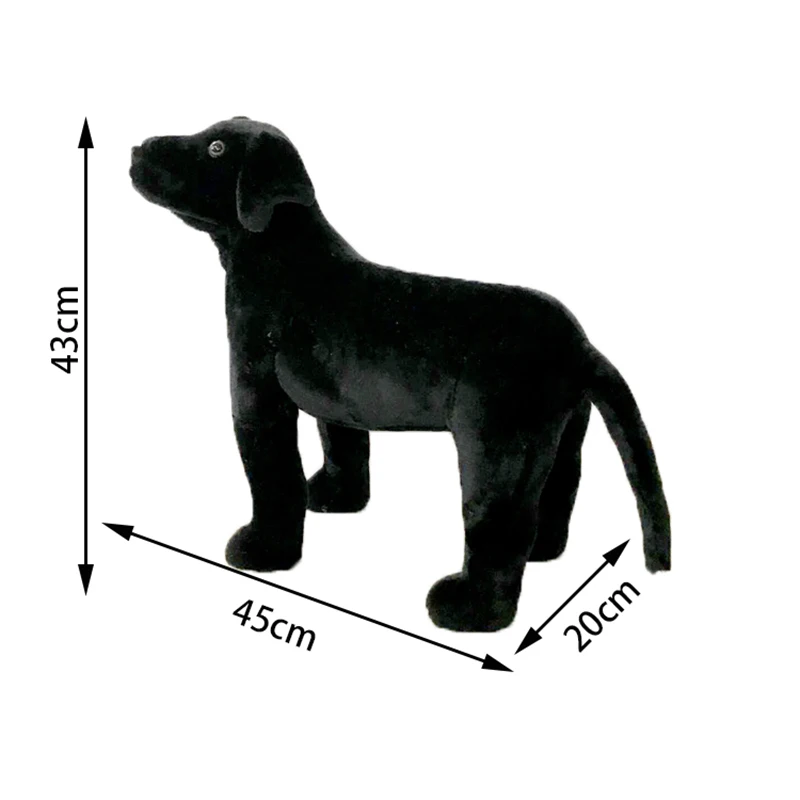Реалистичное черное сиденье для собаки, Мягкое Животное, реалистичное сиденье для черной собаки, плюшевое сиденье-игрушка