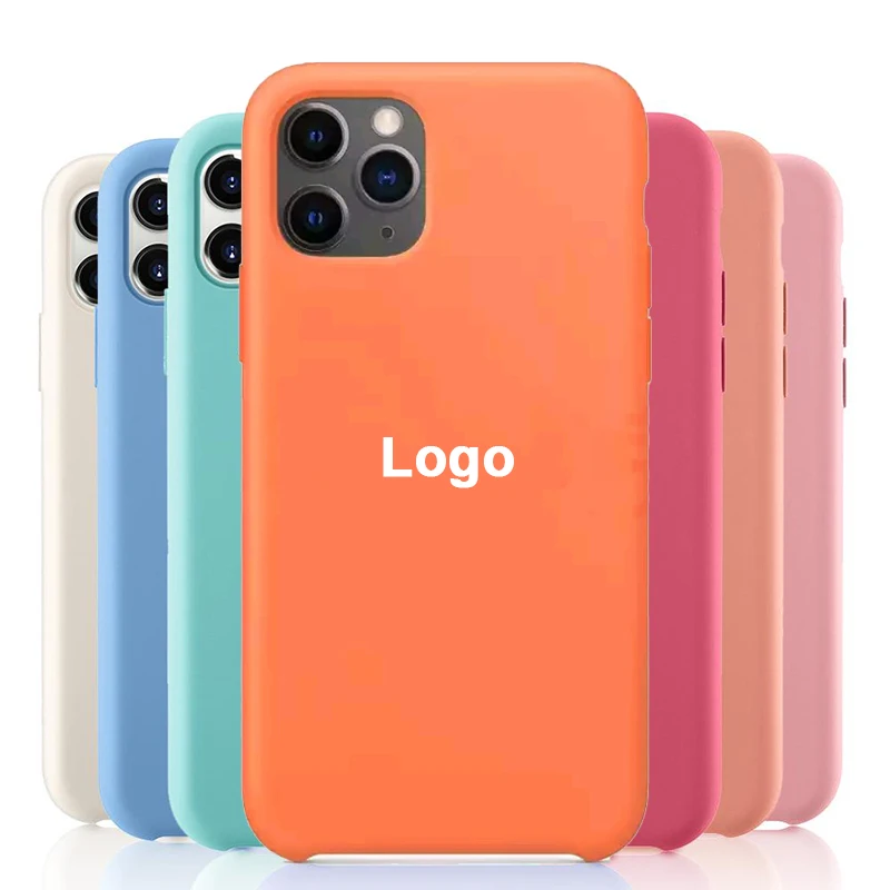 

Original Have Logo Liquid Silicone Phone Case For iPhone 6 6s 7 8 Plus Shockproof Protective Case Cover For iPhone 11 10 XS XR X