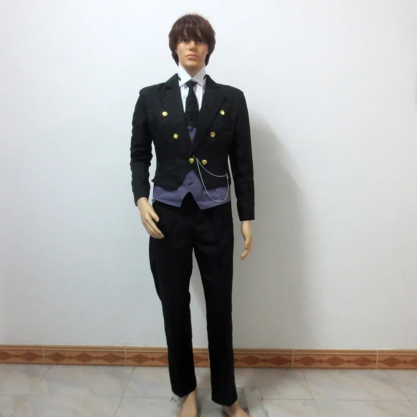 

Black Butler 2 Kuroshitsuji Sebastian Cos Halloween Uniform Outfit Cosplay Costume Customize Any Size