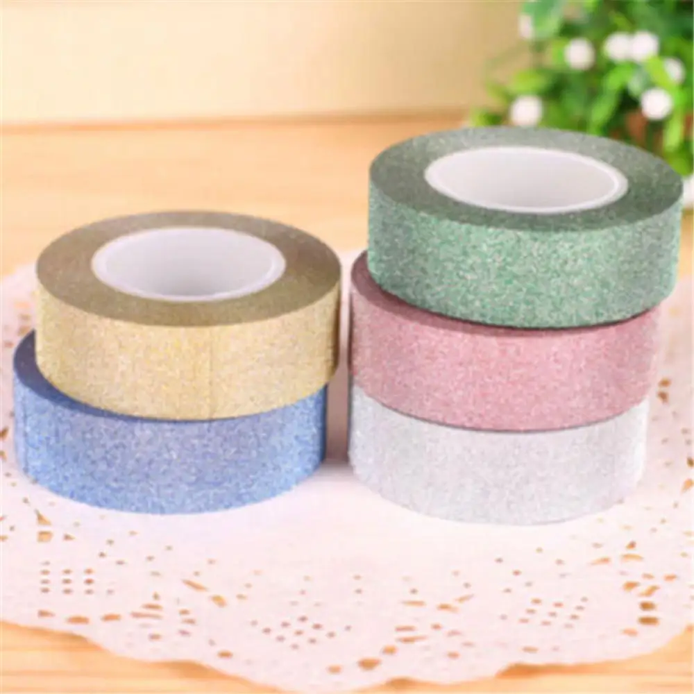 DIY Self-adhesive Glitter Washi Paper Scrapbooking Tape Stickers Wedding Birthday Festival Decorations Craft Paper