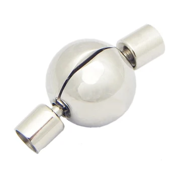 

20pcs/lot engrave logo hole:3/4mm Clasps DIY For Bracelet Crystal Beads Disco Ball Clasp Stainless Steel Jewelry Making Amazing