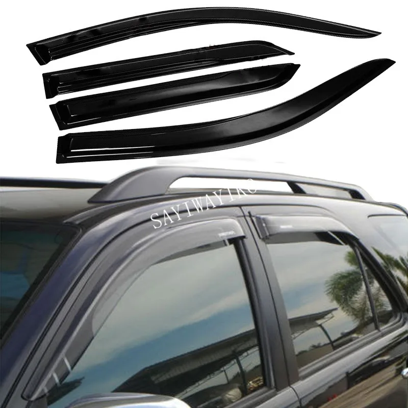 Smoke Car Window Visor Deflectors Guards Vent For Toyota Fortuner Hilux Sw4 2016 2017 2018 2019 | Автомобили и мотоциклы