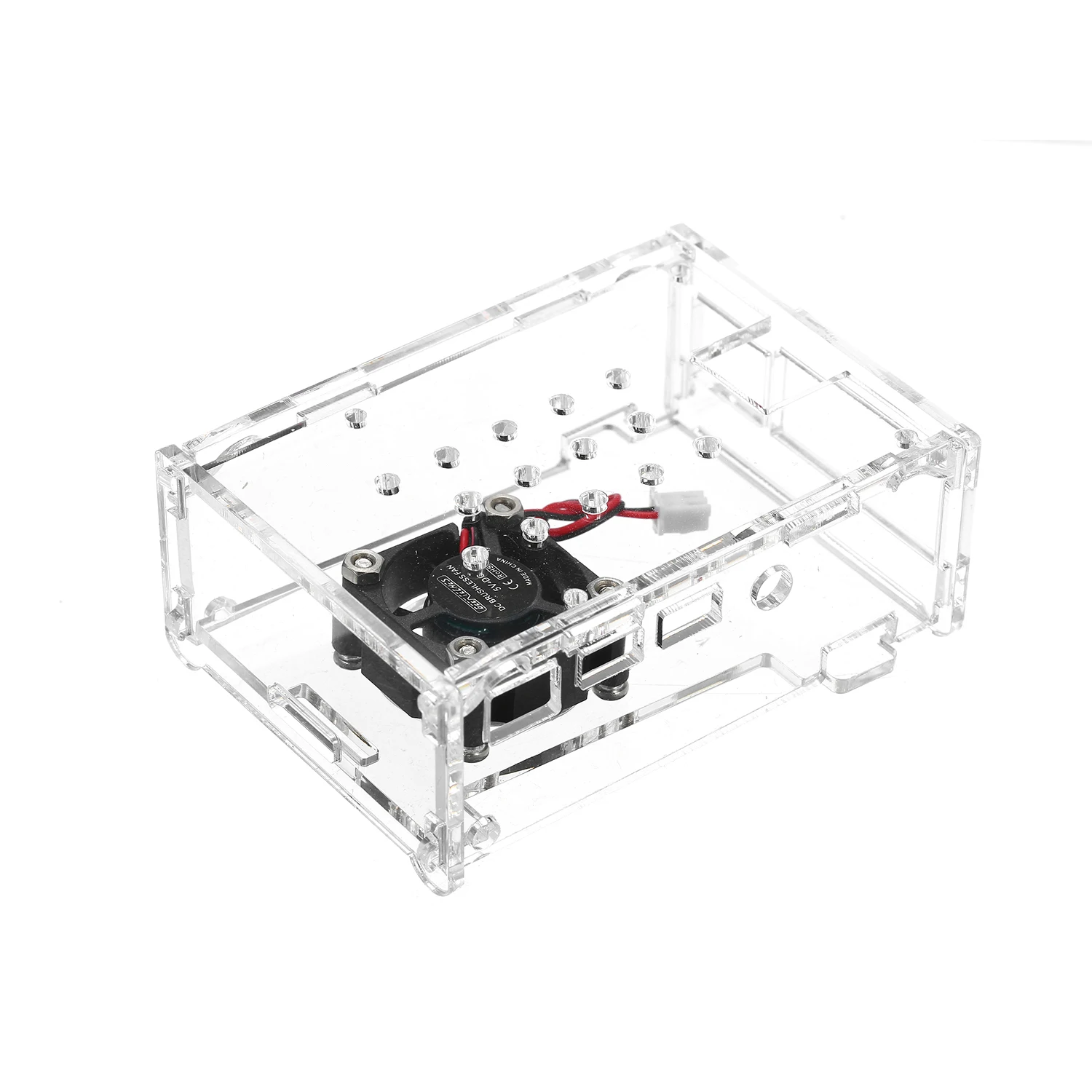 Прозрачный акриловый корпус корпуса с охлаждающим вентилятором для Raspberry Pi Модель B+ и Raspberry Pi 4 Модель B TRIXES