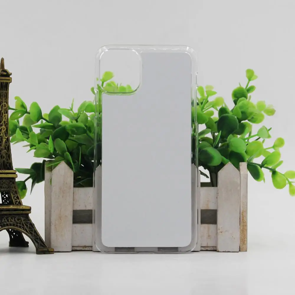 Transparent 2D PC чехол с сублимационной печатью для iphone 11 pro Max для iphone 11 с пустой алюминиевой пластиной - Цвет: Transparent