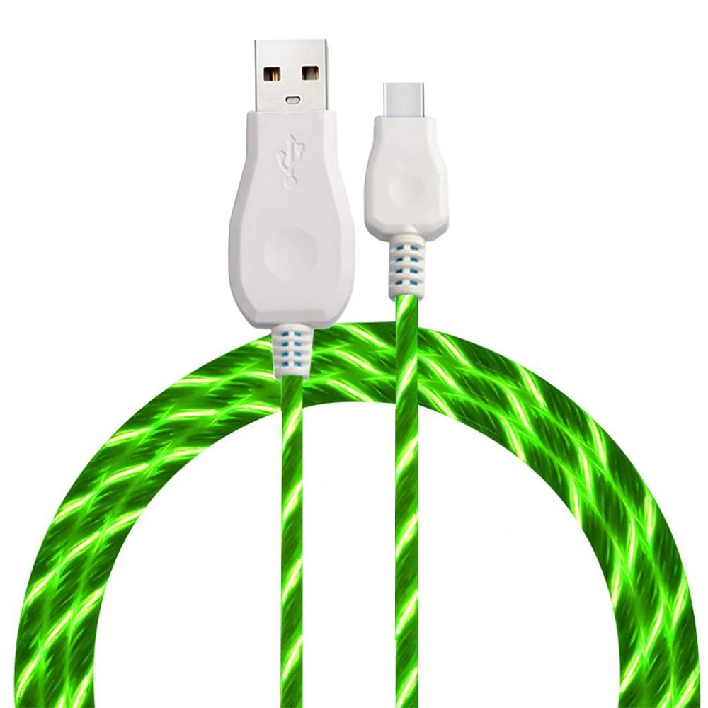 

LED Luminous Micro USB Cable For iPhone Lightning USB Type C Cable For Samsung Fast Charging USB Cord For Huawei For Xiaomi Data