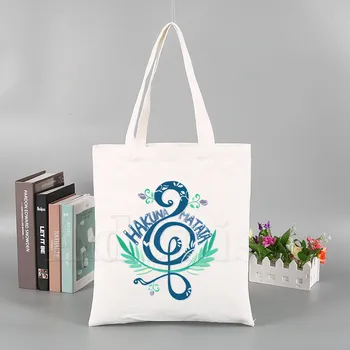 

HAKUNA MATATA Design Shoulder Canvas Bags Large Capacity College Harajuku Handbag Women Bag Shopping Bag