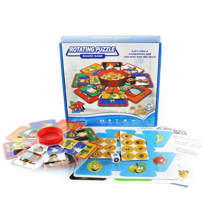  3D Rotating Puzzle toy music brain fighting parent-child interactive table games Children Education