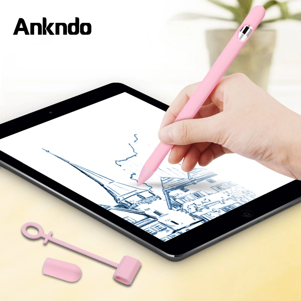 ANKNDO Мягкий силиконовый чехол-стилус для Apple Pencil 1st защитный чехол планшета стилус
