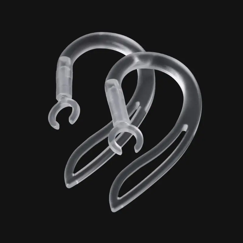 

10mm Bluetooth Earphones Transparent Soft Silicone Ear Hook Loop Clip Headset D08A