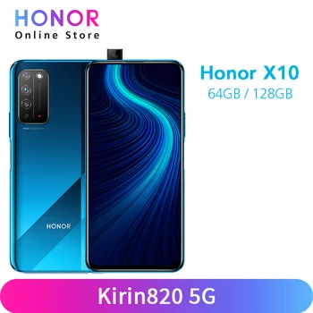 

New Honor X10 6GB 64GB / 6GB 128GB / 8GB 128GB X 10 Smartphone Kirin 820 5G 40MP Triple Cameras 6.63" 90Hz Reflash Rate 4300mAh
