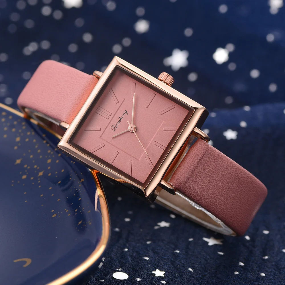 Top Brand Women's Watches Fashion Leather Square Wrist Watch Women Watches Ladies Watch Clock zegarek damski Relojes Mujer 2020 (26)