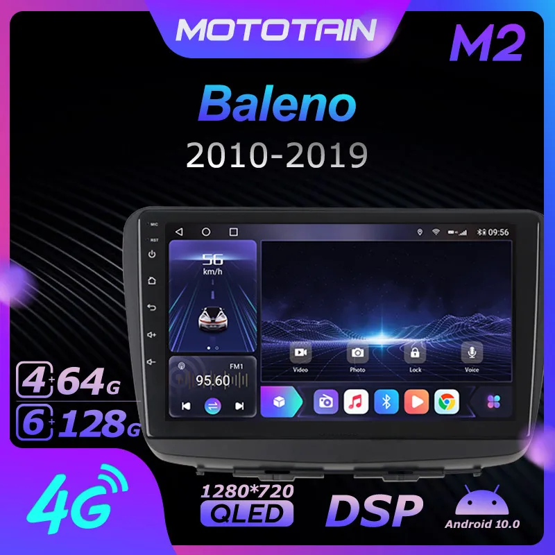 Автомагнитола 6G + 128G Android 10 0 GPS для SUZUKI Baleno 2010-2019 навигационная система с 4G LTE DSP SPDIF BT