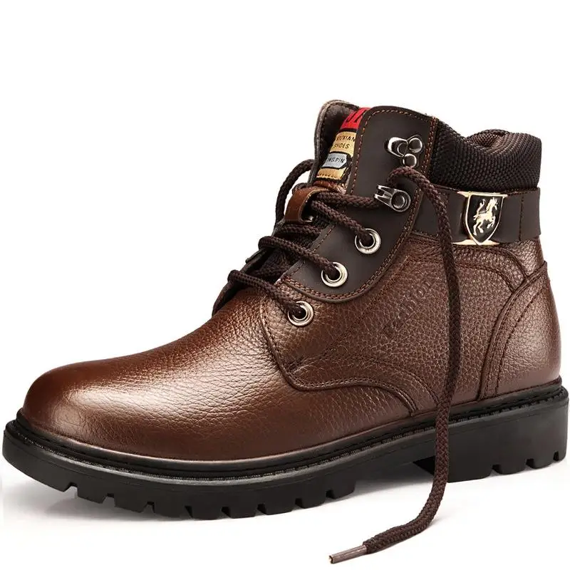 Billig Mazefeng Neue Pelz Warme männer Casual Stiefel Baumwolle Schuhe Leder Winter Flanell Martin Stiefel männer Armee Stiefel Anti  skid Männer der Schuhe