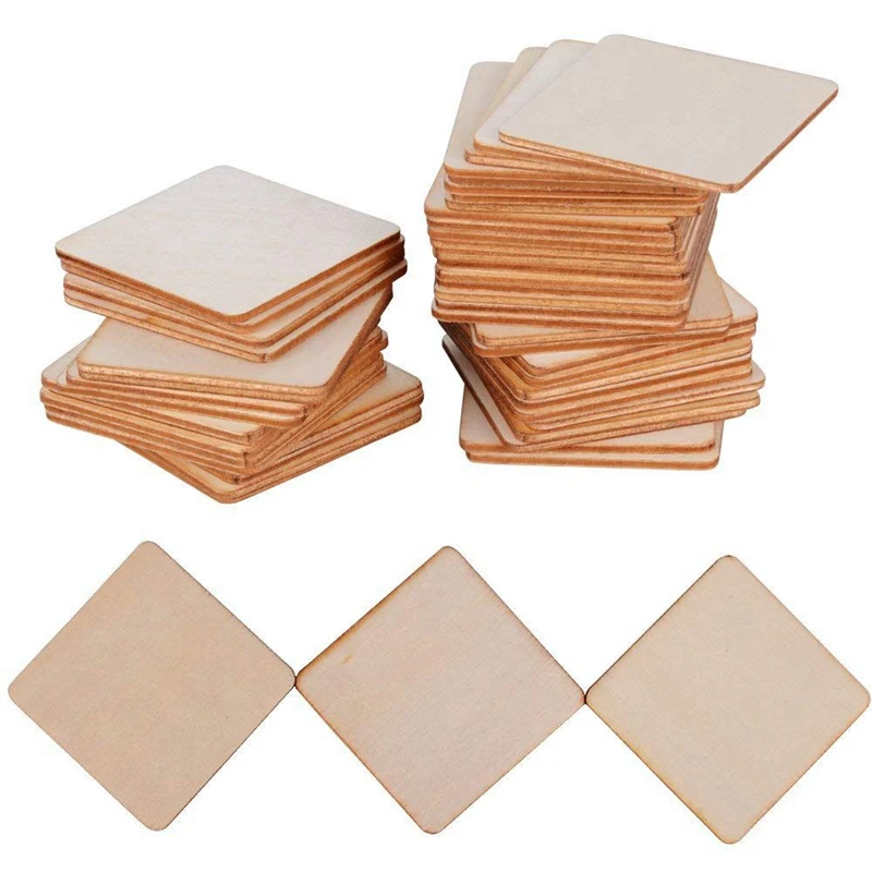 80 Pcs Wood Log Slices Discs for DIY Crafts Wedding Centerpieces 4 X 4Cm& 3-4CM