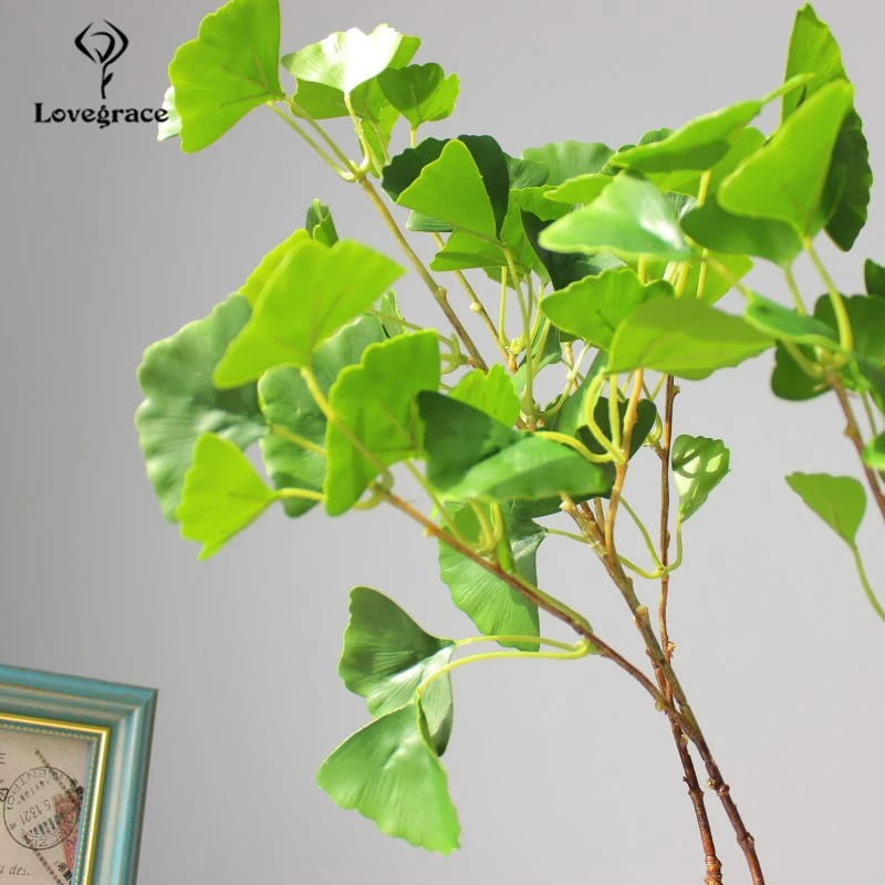 Lovegrace искусственные растения гинкго лист 3 вилки Maidenhair дерево ручной работы зеленое растение DIY букет Цветочная композиция гинкго билоба