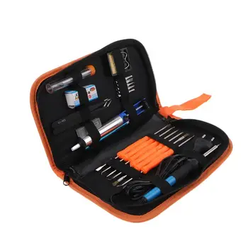

220V 60W Electric Soldering Iron Kit Adjustable Temperature Portable Welding Repair Tool EU Plug H7EE