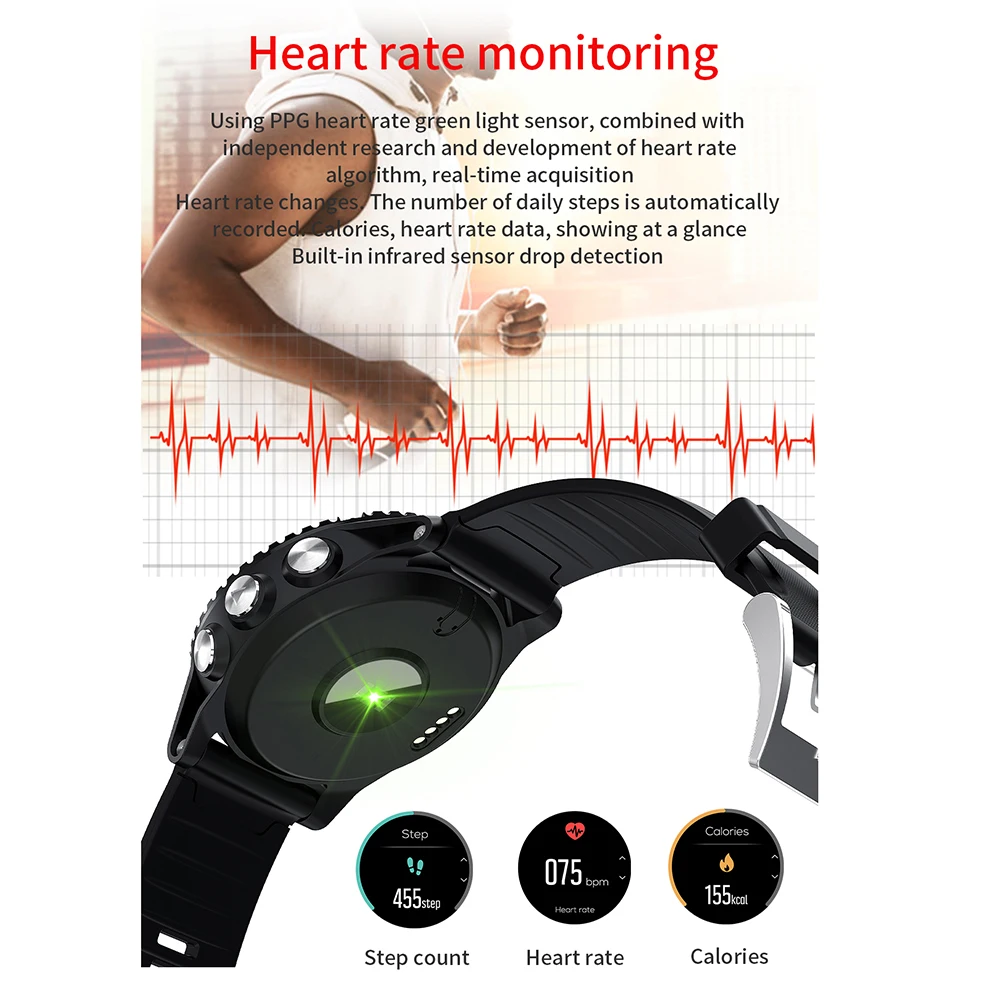 Z1 Sport Smart Uhr Männer Bluetooth Musik Informationen Push Herz Rate Höhe Druck Messung Anruf Erinnerung Smartwatch