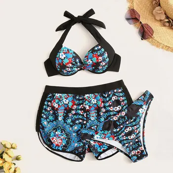 

Bikini 2020 Sexy Push Up Two Piece Swimsuits Plus Size Swimwear Women Brazilian Bathing Suit Shorts Sport Swimming Suit Tankini